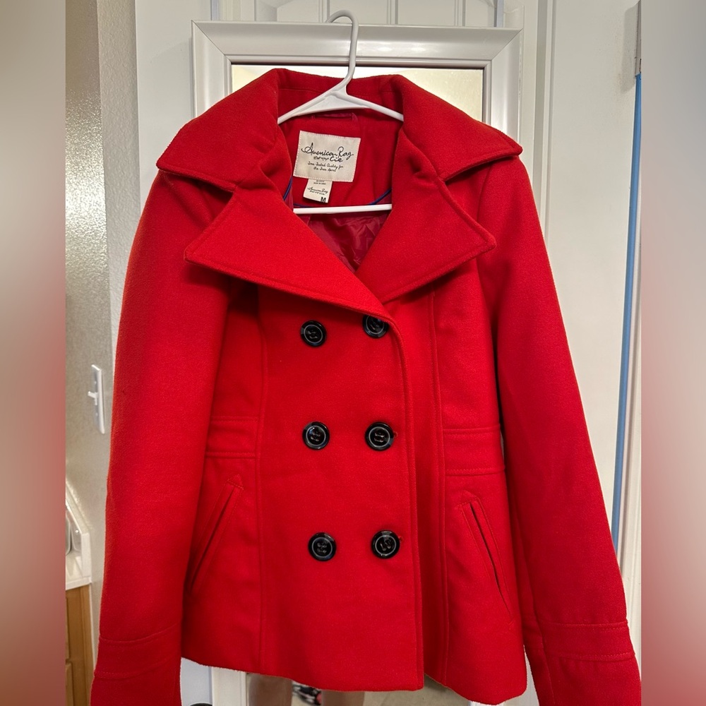 American Rag Cie Bright Red Peacoat